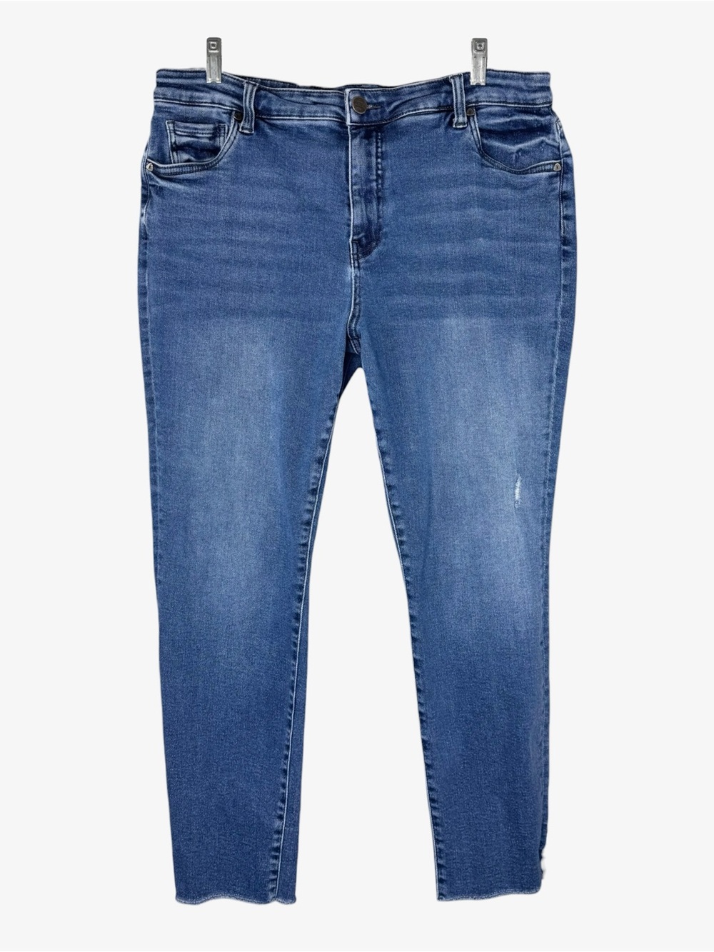 Kut From The Kloth Women's Amy Frayed Hem Boyfriend Jeans Size 18W Indigo Blue